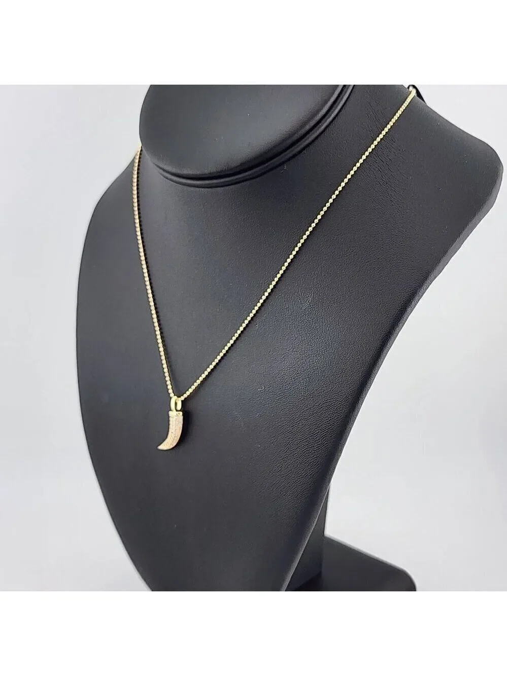 Brand New Brazilian 18k Gold Filled Design of Coyote tooth Beaded Necklace